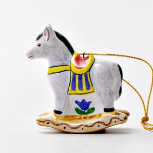 Елочная игрушка Ослик-качалка 1