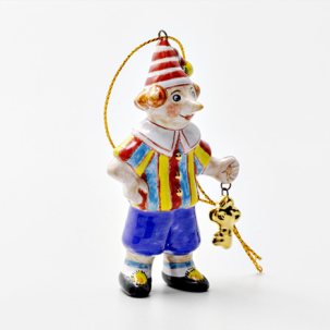 Елочная игрушка Золотой ключик. Буратино с ключиком