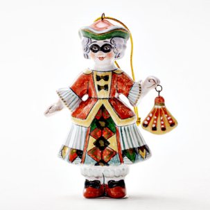 Елочная игрушка Золотой ключик. Коломбина 1