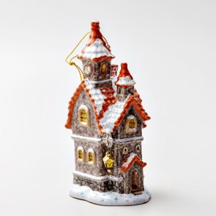 Елочная игрушка Дом с фонарем