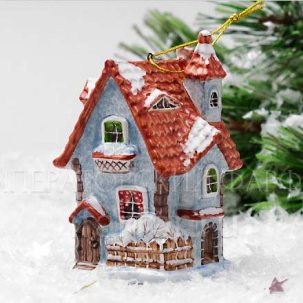 Елочная игрушка Голландский домик Голландский домик зимний
