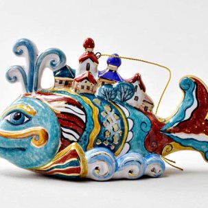 Елочная игрушка Рыба-кит