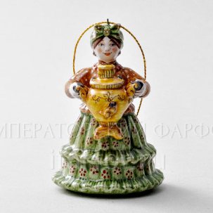 Елочная игрушка Хозяюшка с самоваром
