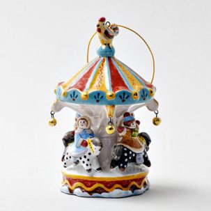 Елочная игрушка Карусель Карусель (оранжевая крыша)
