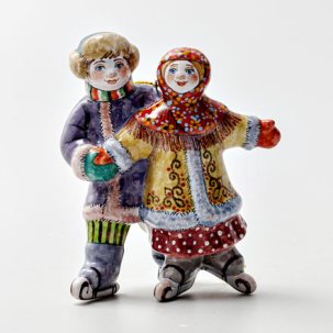 Елочная игрушка Дети на коньках 1