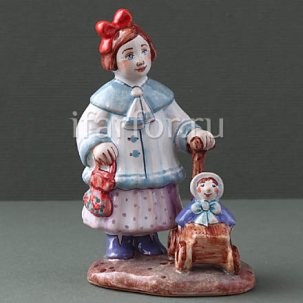 Скульптура Девочка с коляской