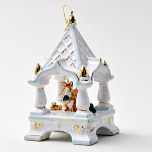 Елочная игрушка Белка в тереме Белка в голубом тереме