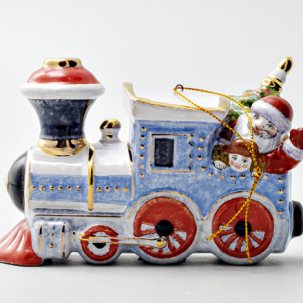 Елочная игрушка Голубой вагон