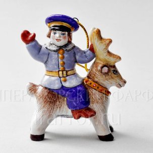 Елочная игрушка Гимназист на олене