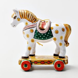 Елочная игрушка Лошадка-каталка