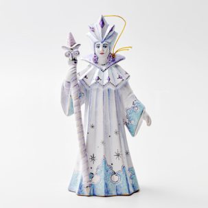 Елочная игрушка Снежная королева с посохом Снежная королева
