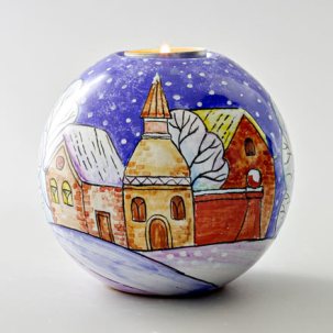 Подсвечник Зимняя ночь 1 Круглый