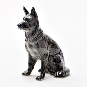 Скульптура Немецкая малая овчарка Темно-серая