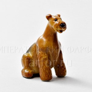 Скульптура Фокстерьер рыжий (эрдельтерьер