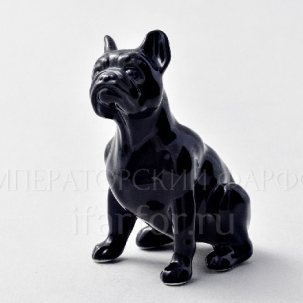 Скульптура Французский большой бульдог Черный
