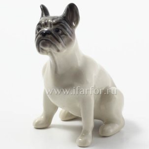 Скульптура Французский малый бульдог Белый