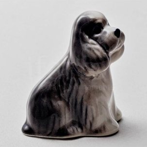 Скульптура Щенок спаниеля Графит