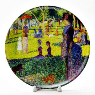 Декоративная тарелка Воскресный полдень на острове Гранд-Жатт