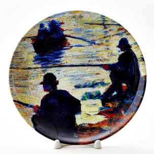 Декоративная тарелка Рыбаки