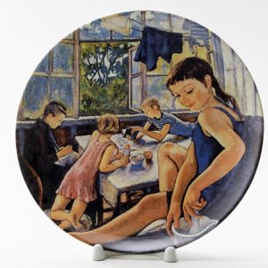 Декоративная тарелка На террасе.