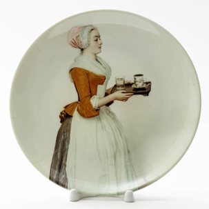 Декоративная тарелка Шоколадница (девушка)