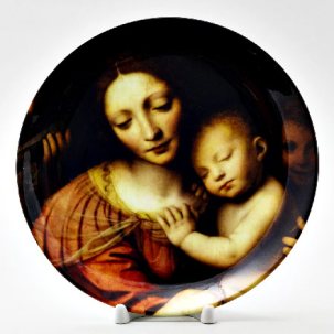 Декоративная тарелка Мадонна со спящим младенцем
