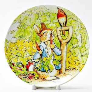 Декоративная тарелка Кролик с морковкой