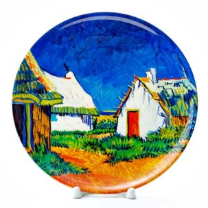 Декоративная тарелка Три белых коттеджа в Сен-Мари