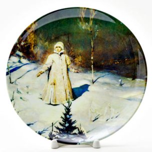 Декоративная тарелка Снегурочка