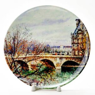 Декоративная тарелка Королевский мост и павильон -Флора