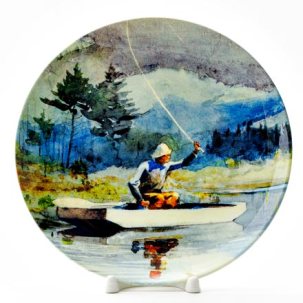 Декоративная тарелка Тихий водоем в солнечный день