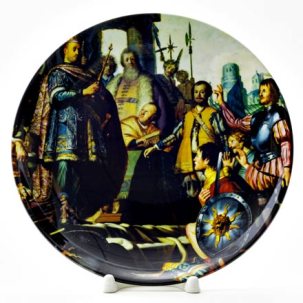 Декоративная тарелка Историческая сцена