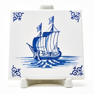 Изразец Голландский. Торговое судно