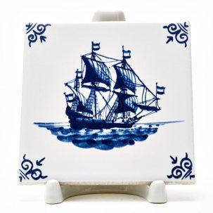 Изразец Голландский. Фрегат