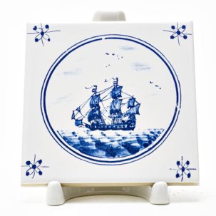 Изразец Голландский. Фрегат 2