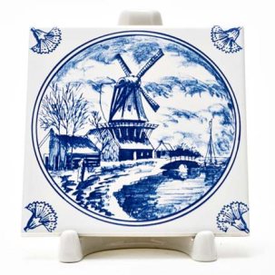 Изразец Голландский. Мельница 4