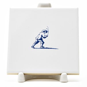 Изразец Голландский. Мужчина с прутиком