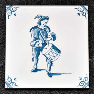 Изразец Голландский. Барабанщик
