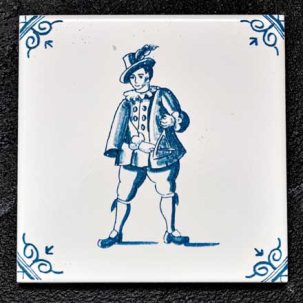 Изразец Голландский. Музыкант