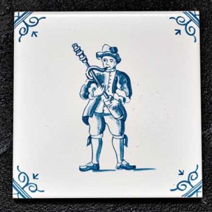 Изразец Голландский. Музыкант 2