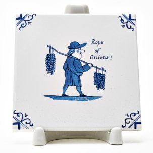 Изразец Голландский. Торговец с вязанками лука