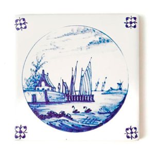 Изразец Голландский. Рыбацкие хижины 3