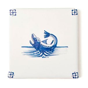 Изразец Голландский. Рыба 3