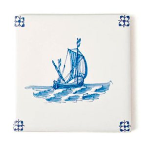 Изразец Голландский. Парусное судно 5