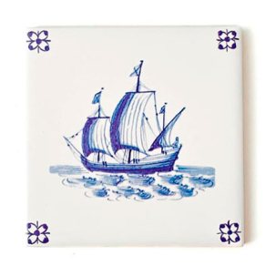 Изразец Голландский. Торговое судно 3