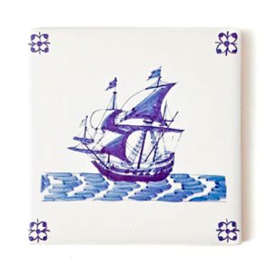 Изразец Голландский. Фрегат 3