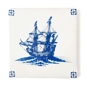 Изразец Голландский. Фрегат 4