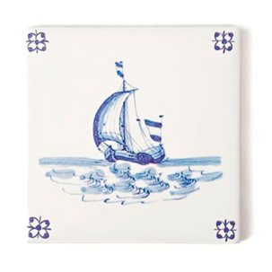 Изразец Голландский. Рыбацкая лодка 2