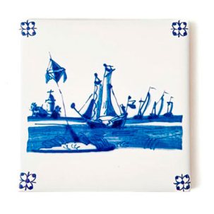 Изразец Голландский. Рыбацкие лодки 2