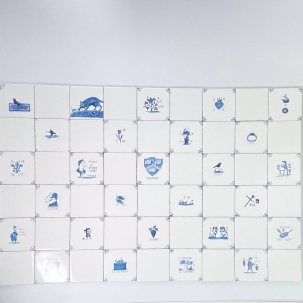 Набор изразцов Голландский. Голландские мотивы 74 54 предмета 97 x 97 мм.